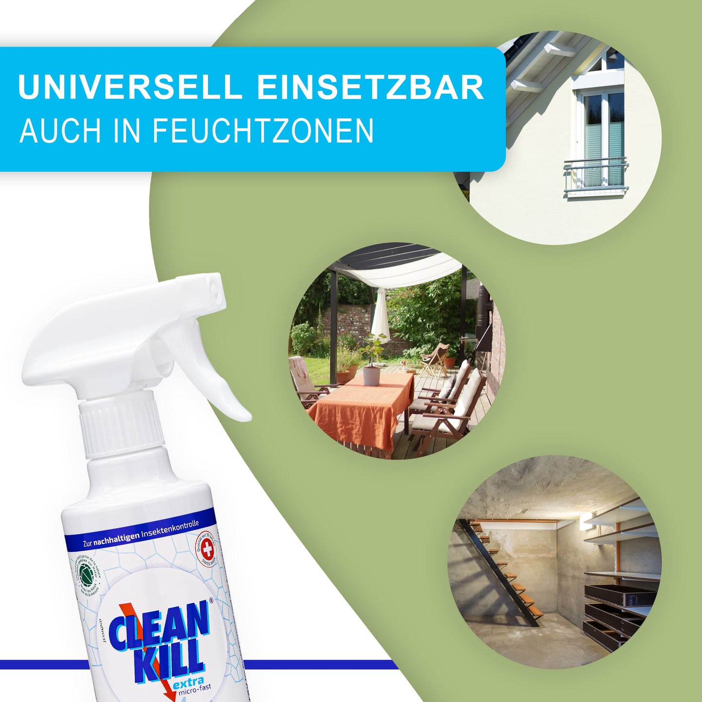 CLEAN KILL Extra Insektenspray für den Außenbereich